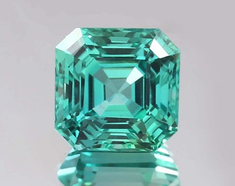AAA 10x10 MM Ravishing Color & Nice Luster Flawless Ceylon Parti Sapphire Loose Asscher Cut Gemstone For Ring And Fine Jewelry Making Cut