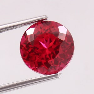 9x9 MM - AAA Flawless Blood Red Mozambique Ruby Loose Round Gemstone Cut, Fine Quality Ruby Ring & Beautifull Jewelry Making Gemstone Cut