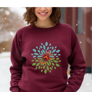 Om Mantra Sweatshirt, Yoga Lovers Gift, Birthday Gift for Yoga Instructor, Yoga Retreat Camp, Om Sound Tee, Meditation Shirt, Om On Flower