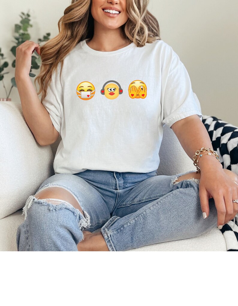 Three Wise Emoji Tshirt No Evil Today School Counselor T Psychologist ...