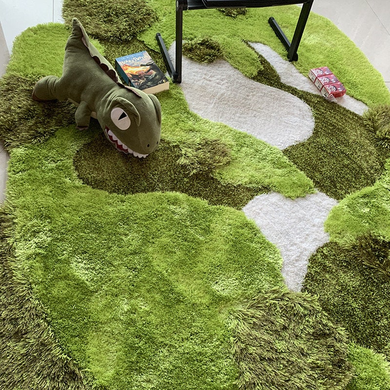 3D Moss Rug Tropical Grassland Hand Tufted Area Rug,Thick Floor Rug Ca –  THRILRUG