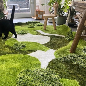 Carpets Nordic 3D Lawn Moss Rugs Carpet For Bedroom Living Room