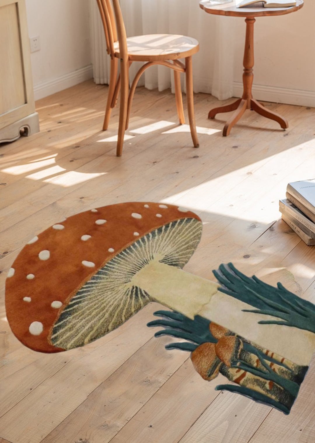 Realistic Mushroom Carpet Cottagecore Rug Nature Custom Forest Etsy