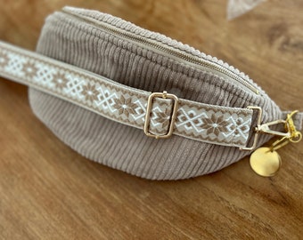 Bauchtasche, Bumbag, Cord, beige