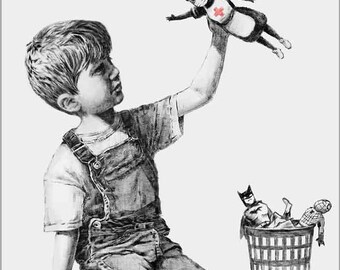Poster 'Painting For Saints' Banksy Style – 20,3 X 25,4 Cm, Ungerahmt