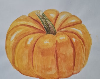 Original painting of a pumpkin