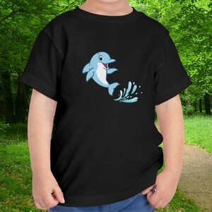 Dolphin Tshirt Kids Dolphin Pair Shirt Tee Youth Boys or Girls Shirt Super Soft Kids Tee Dark Gray Ocean Dolphins Etsy Canada