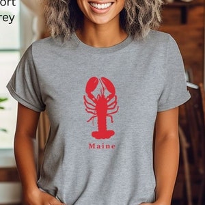 Maine Lobster Unisex T-shirt, Marine Life Shirt, Beach Tee, Summer Vacation Tshirt, Coastal Animal Tee, Ocean Life tshirt, Crustacean Print