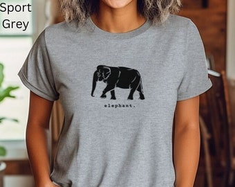 Elephant Unisex T-shirt, Elephant Lover shirt, Animal lover gift, Safari Shirt, Zoo Animal Tee, Elephant Gift, Veterinarian Zoologist Gift