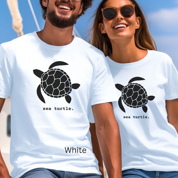 Sea Turtle Adult Unisex T-Shirt, Tropical Beach Vacation Turtle Shirt, Marine Animal Shirt, Turtle Lover Gift, Marine Biology Shirt, Ocean T