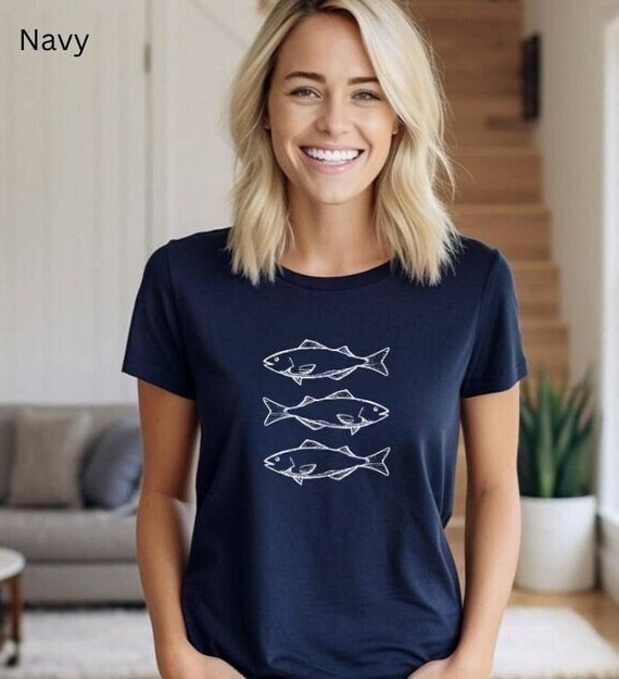 Three Fish II Adult Unisex T-shirt, Fish Tshirt, Fisherman Gift, Fishing  Tshirt, Ocean Lover Shirt, Tropical Fish Tee, Marine Biology Shirt 