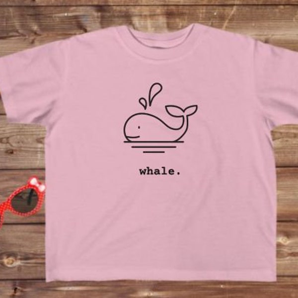 Toddler Whale T-shirt, Animal lover Tee, Summer Beach Shirt, Marine Biology Shirt, Whale lover shirt, Ocean lover Gifts, Cute whale tshirt