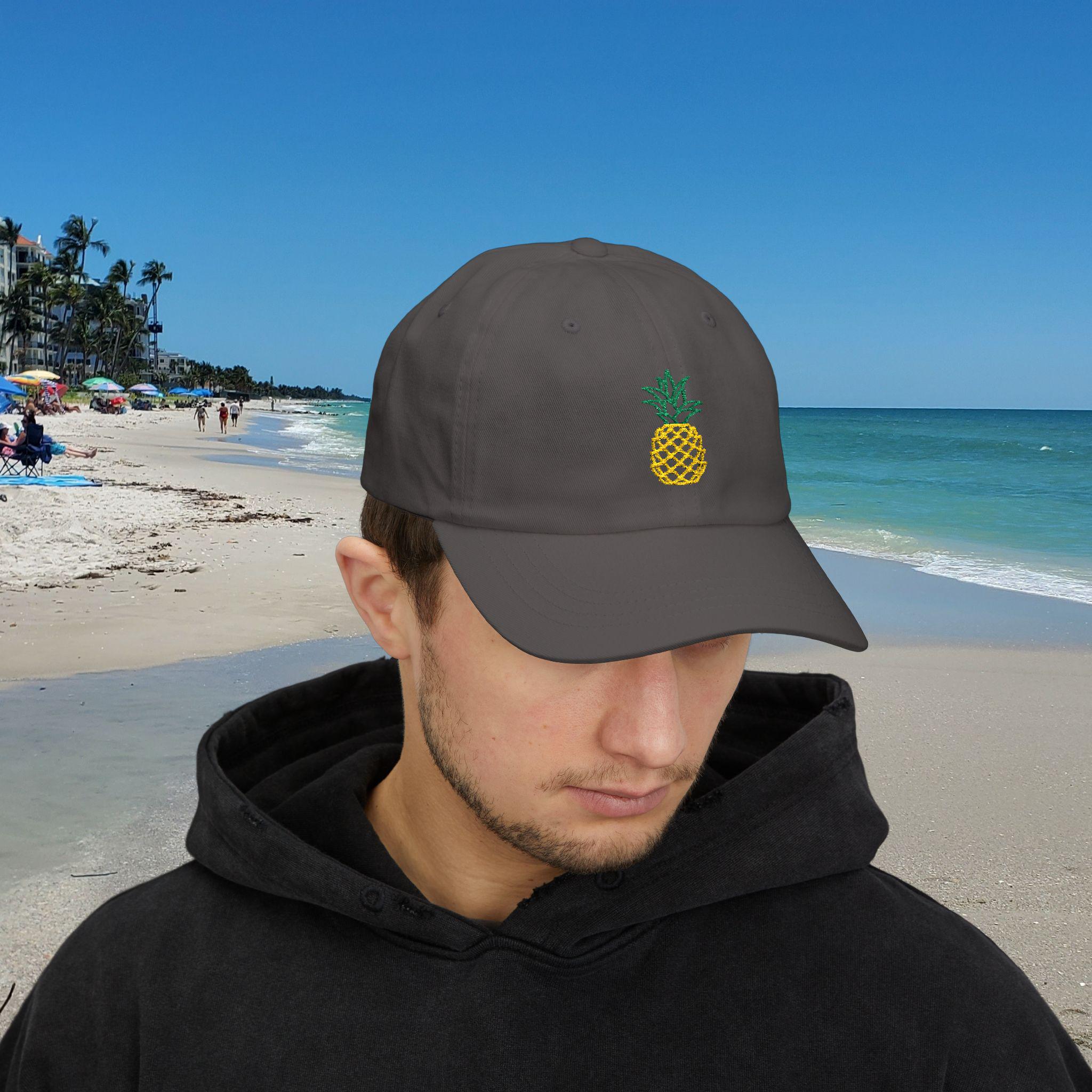 Pineapple Embroidered Adjustable Classic Cap, Tropical Fruit  display picture 2