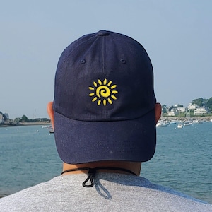 Embroidered Sun Classic Cap, Summer Vibe Beach Hat for Women, Solar Themed Baseball Cap, Tropical Vacation Gift for Sun Loving Surfer Girl