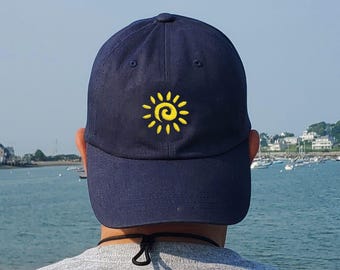 Embroidered Sun Classic Cap, Summer Vibe Beach Hat for Women, Solar Themed Baseball Cap, Tropical Vacation Gift for Sun Loving Surfer Girl