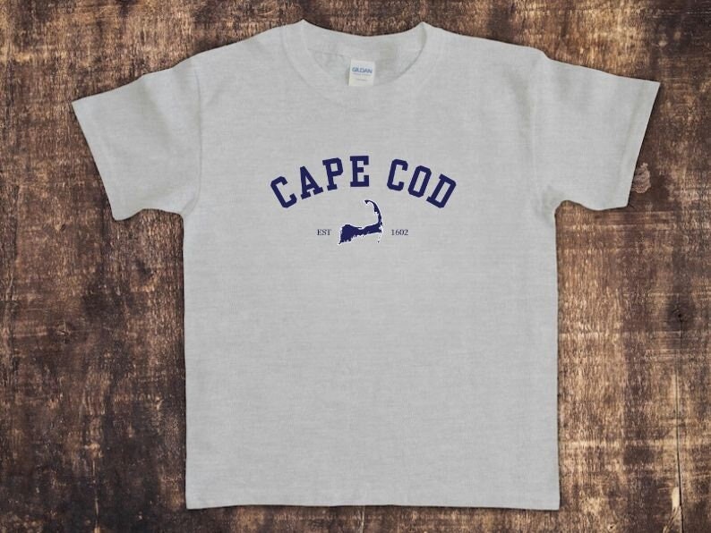 Kids Cape Cod T-shirt, Marine Life Shirt, Beach Tee, Summer Vacation Tshirt, Coastal Lifestyle Tee, Massachusetts Tshirt, Family Cape Shirt