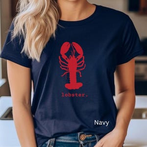 Lobster Adult Unisex T-shirt, Marine Life Shirt, Beach Tee, Summer Vacation Tshirt, Coastal Animal Tee, Ocean Life tshirt, Crustacean Print