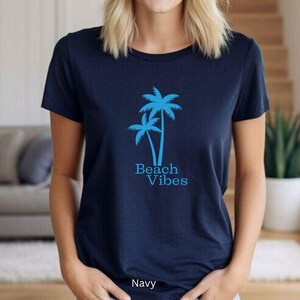 Beach Vibes Palm Tree T-Shirt: Tropical Island Getaway Tee, Beach Lover Gift