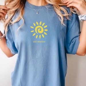 Sol-mates Comfort Colors T-shirt, Summer Vacation Tropical Beach Tshirt, Sun Graphic Tee, Beach Lover Gift, Gift for Sun Loving Best Friends