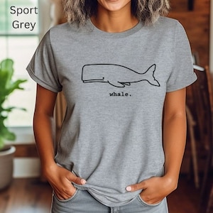 Whale Adult Unisex T-shirt, Summer Beach Vacation Tee, Animal Lover Shirt, Marine Biologist Gift, Whale Watch Shirt, Whale Lover tshirt Gift