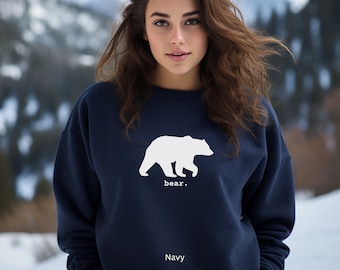 Bear Sweatshirt, Bear Lover Hoodie, Animal Lover Gift, Outdoor Life Sweatshirt, Camping Shirt, Wilderness Hoodie, Nature Lover Wildlife Gift