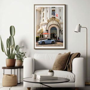 Le Negresco Hotel, Porsche, Nice France, French Riviera, South of France, Photography, Digital Art Print, Instant Download
