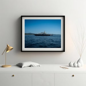 St. Tropez Yacht | South of France, French Riviera, Coast Photography, Luxury Boat, Digital Wall Art, Downloadable Photography