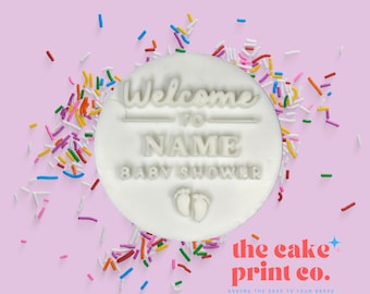 Baby Shower Embosser Stamp Cutter Fondant Icing Cookies Cakes Cookie Baking Eco Personalise Personalize