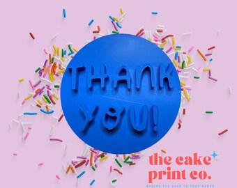 Thank You Embosser Stamp Cutter Fondant Icing Cookies Cakes Cookie Baking Eco Personalise Personalize