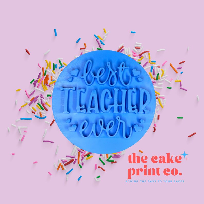 Best Teacher Ever School Embosser Stamp Cutter Fondant Icing Etsy UK