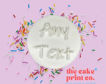 Any Text Embosser Stamp Cutter Fondant Icing Cookies Cakes Cookie Baking Eco Personalise Personalize