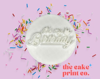 Happy Birthday Cookie Stamp Embosser: Fondant & Icing, Personalize