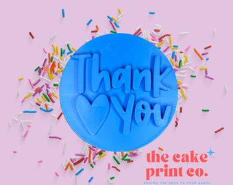 Thank You Embosser Stamp: Custom Cookie & Cake Baking