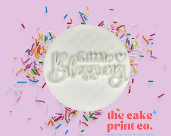 Personalized 'Little Blessing' Cookie Stamp: Christening, Baptism, Shower