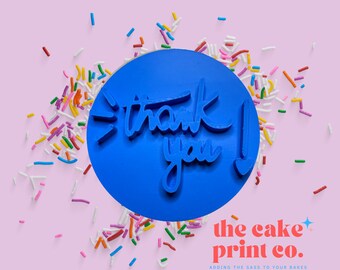 Thank You Embosser Stamp: Custom Cookie & Cake Baking
