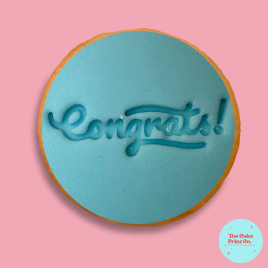 Congratulations Congrats Cake Stamp Cookie Stamp Fondant Stamp Etsy