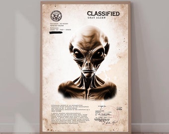 6 Classifed Alien race species Posters Digital Art