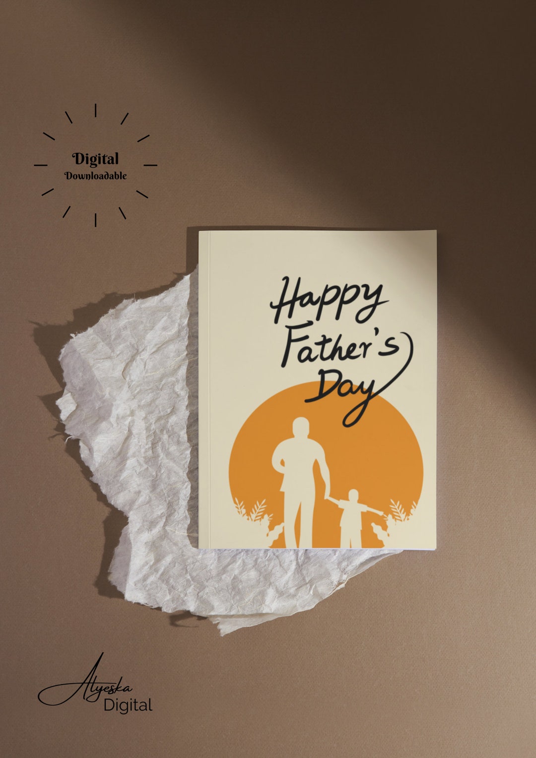 Minimalist Cute Happy Father's Day Card for Gift Special Day - Etsy