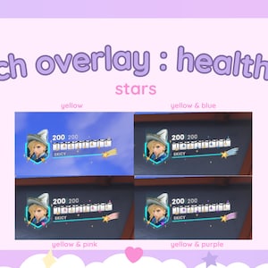 stars overwatch health bar, overlay for stream