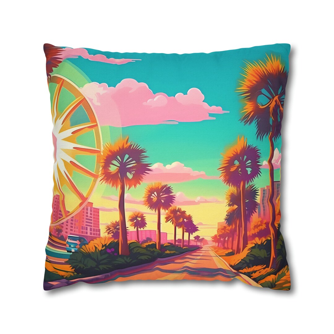Custom Myrtle Beach Pillow Décor Personalized Throw Pillow Etsy