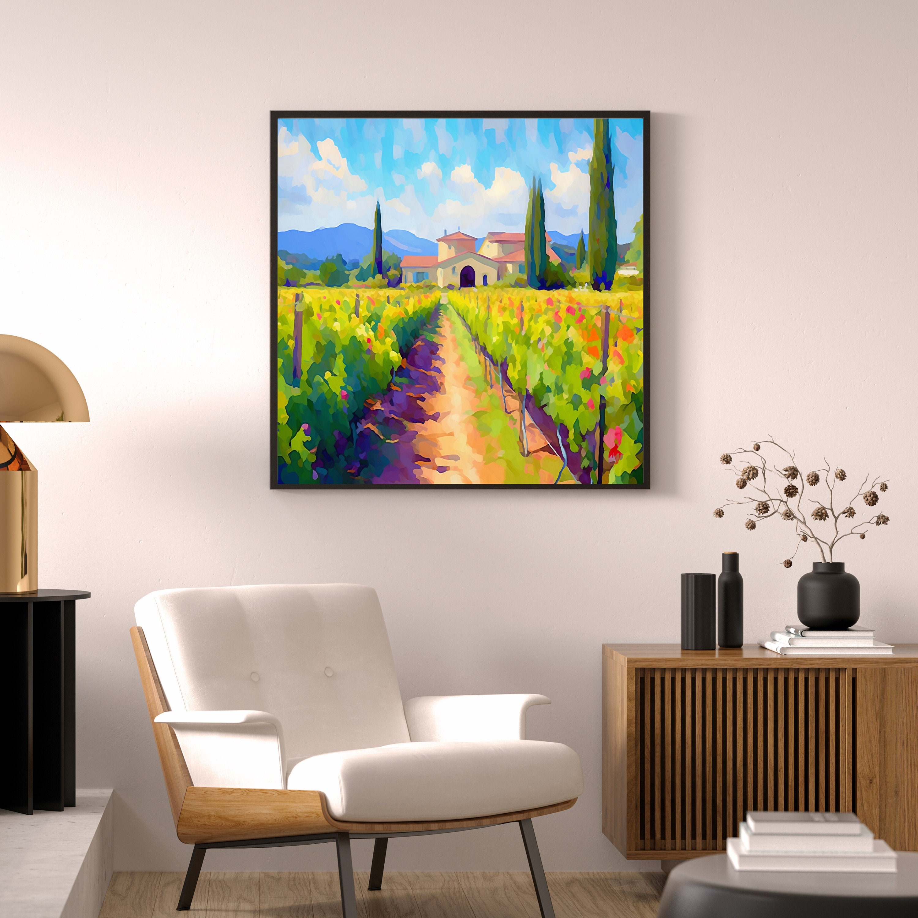 Impressionism Wall Art Napa Valley Vineyard Canvas Winery Etsy