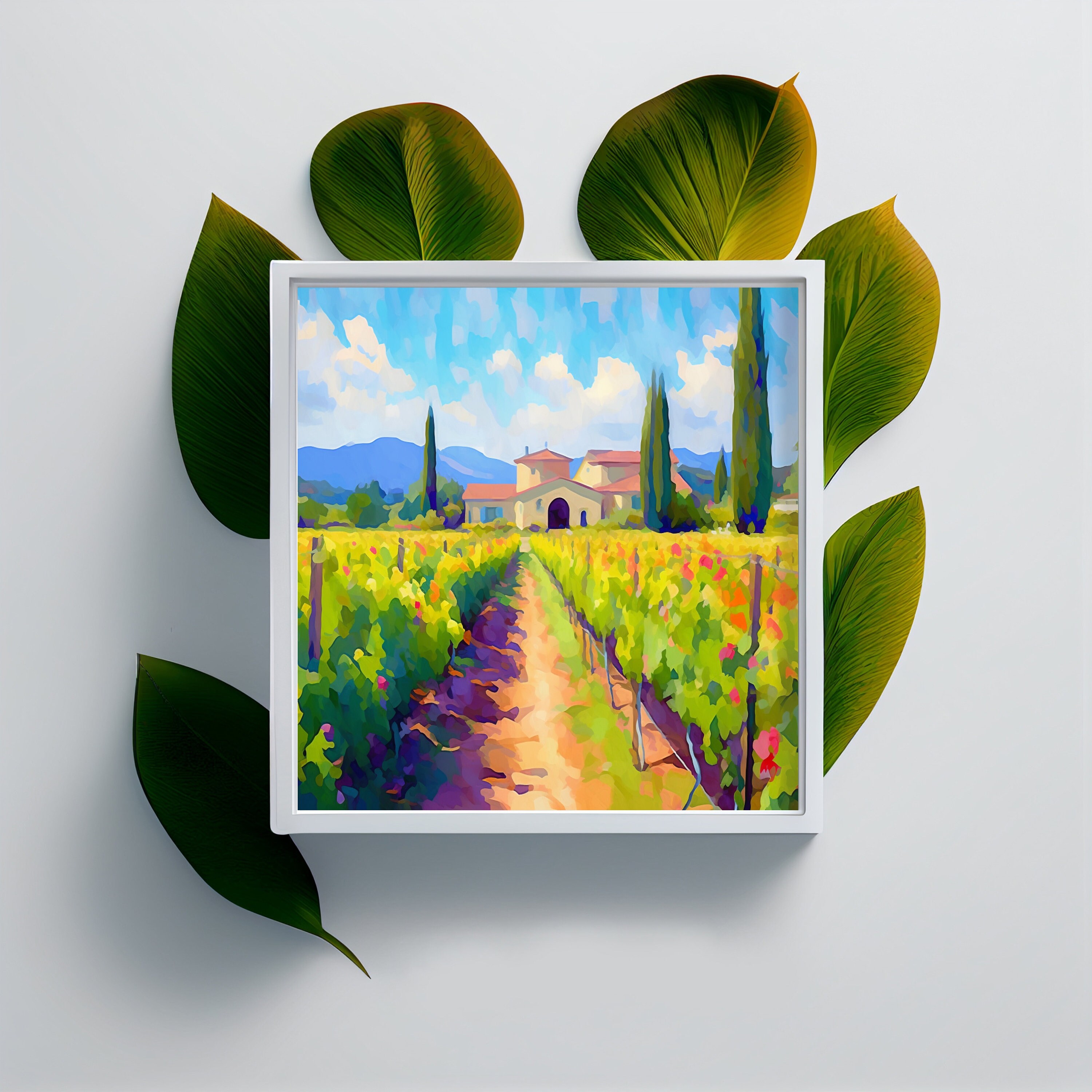 Impressionism Wall Art Napa Valley Vineyard Canvas Winery Etsy