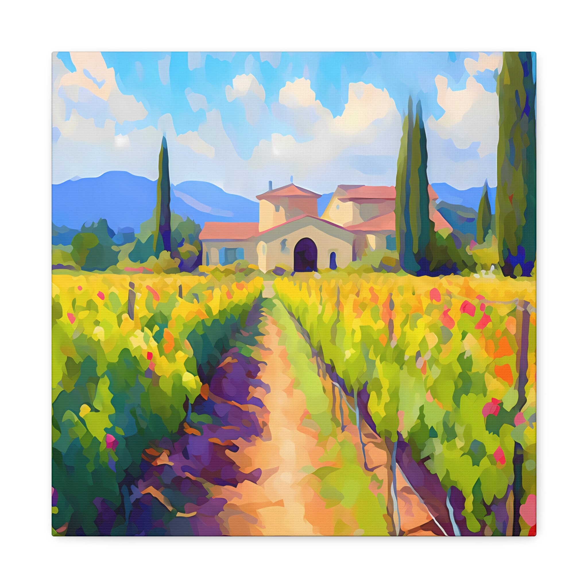 Impressionism Wall Art Napa Valley Vineyard Canvas Winery Etsy