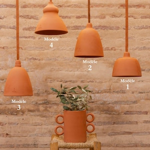 Suspension artisanale en terre cuite