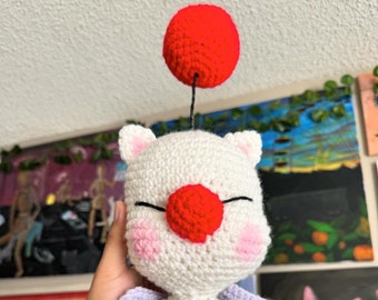 Moogle Plushie | Amigurumi Moogle Plush | Crochet Final Fantasy