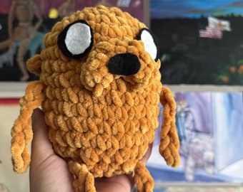 Jake the Dog Plushie | Amigurumi Jake Plush | Character Crochet