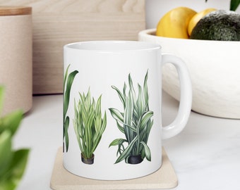 House plants mugs, plants on mugs, plant lovers, realism