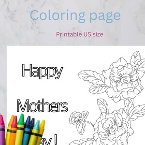 Mothers Day Coloring Page Printable