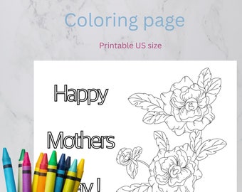 Mothers Day Coloring Page Printable