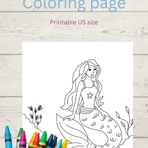 Mermaid coloring page